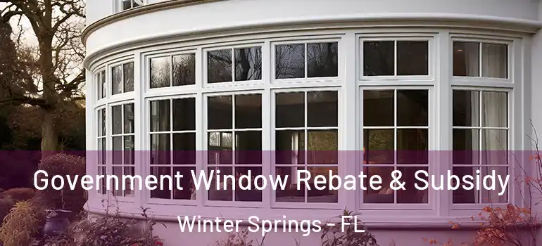 Government Window Rebate & Subsidy Winter Springs - FL