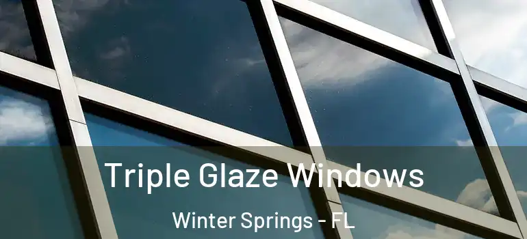  Triple Glaze Windows Winter Springs - FL