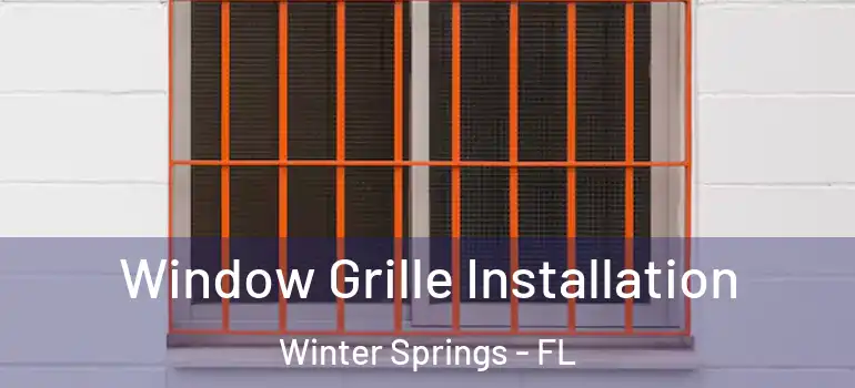  Window Grille Installation Winter Springs - FL