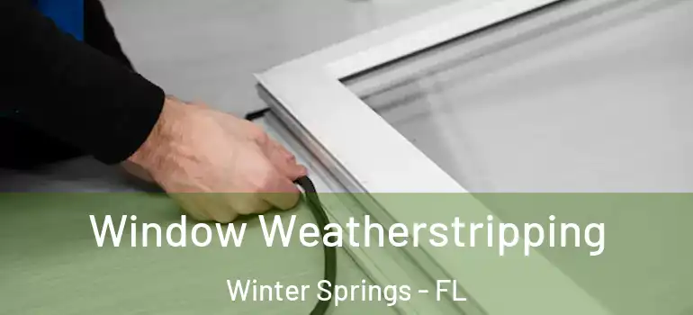  Window Weatherstripping Winter Springs - FL